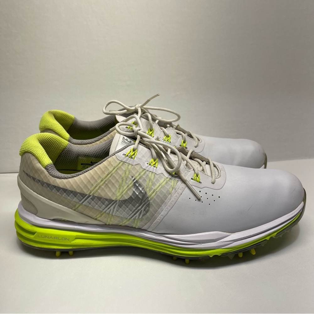 Nike Lunar Control 2015 Golf Shoes Womens White/Green 704676 101 Sz 10.5 US